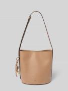 FURLA Bucket Bag mit Logo-Applikation Modell 'Roxie' in Taupe, Größe 1