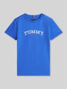 Tommy Hilfiger Teens Regular Fit T-Shirt aus reiner Baumwolle in Royal...