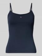 Tommy Jeans Slim Fit Trägertop aus Baumwoll-Mix in Marine, Größe L