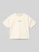 s.Oliver RED LABEL Regular Fit T-Shirt aus Baumwoll-Mix in Offwhite, G...