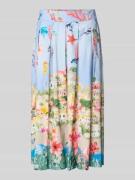 ROBE LÉGÈRE Regular Fit Midirock mit Motiv-Print in Hellblau, Größe 36