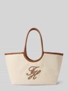 Tommy Hilfiger Shopper aus reinem Leinen in Sand, Größe 1