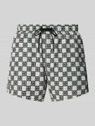 HUGO Regular Fit Badeshorts mit Label-Prägung Modell 'AARON' in Khaki,...