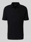 Marc O'Polo Regular Fit Poloshirt aus Baumwoll-Leinen-Mix in Black, Gr...