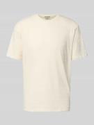 Scotch & Soda T-Shirt mit Strukturmuster und Rundhalsausschnitt in Off...