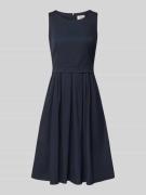 ROBE LÉGÈRE Knielanges Kleid mit Rundhalsausschnitt in Marine, Größe 4...