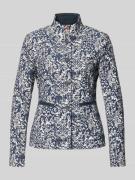 WHITE LABEL Slim Fit Blazer im Allover-Look mit Stehkragen in Marine, ...