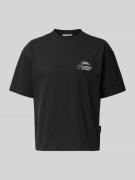 PROHIBITED T-Shirt mit Label-Stitchings und Rundhalsausschnitt in Blac...