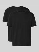 CHAMPION T-Shirt mit Rundhalsausschnitt im 2er-Pack in Black, Größe L