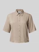 JAKE*S STUDIO WOMAN Regular Fit Hemdbluse mit 1/2-Arm in Taupe, Größe ...