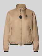 Blauer USA Jacke mit Zweiwege-Reißverschluss Modell 'ANNABEL' in Beige...