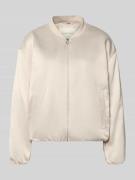 Tom Tailor Regular Fit Blouson mit College-Kragen in Sand, Größe XXL