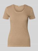 Marc O'Polo Regular Fit T-Shirt aus reiner Baumwolle in Beige, Größe L