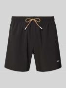 BOSS Regular Fit Badeshorts mit Logo-Detail in Black, Größe L