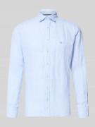 Fynch-Hatton Slim Fit Leinenhemd mit Haifischkragen in Hellblau, Größe...