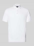 OLYMP Level Five Regular Fit Poloshirt aus Leinen-Elasthan-Mix in Weis...