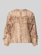 Bash Regular Fit Bluse mit Volants Modell 'TUNELLA' in Beige, Größe M