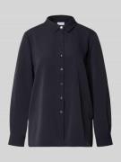 comma Relaxed Fit Bluse mit Knopfleiste in Marine, Größe 34