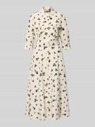 Essentiel Antwerp Tailliertes Blusenkleid mit strukturierter Oberfläch...