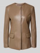 STAND STUDIO Slim Fit Jacke in Leder-Optik Modell 'Doma' in Mittelbrau...