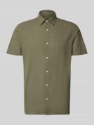 Jack & Jones Regular Fit Freizeithemd aus Baumwoll-Leinen-Mix in Oliv,...