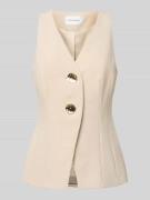 Forever New Weste mit V-Ausschnitt Modell 'Lulu' in Sand, Größe 40