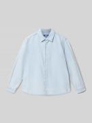 Jack & Jones Jeanshemd mit Kentkragen und Label-Detail in Hellblau, Gr...