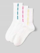 HUGO Strümpfe aus Baumwoll-Mix im 3er-Pack Modell 'SIDE TAPE' in Weiss...