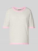 FREE/QUENT Relaxed Fit T-Shirt aus Viskose-Mix Modell 'Zanti' in Offwh...