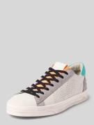 P448 Sneaker aus Leder mit Label-Details Modell 'JACKC 130' in Hellgra...