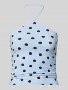 Forever New Neckholder-Top im Allover-Look Modell 'Bowie' in Blau, Grö...