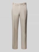 Wilvorst Anzughose aus Woll-Mix mit Bügelfalten in Beige, Größe 102