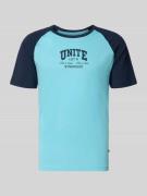 s.Oliver RED LABEL Regular Fit T-Shirt aus reiner Baumwolle in Tuerkis...