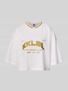 Karo Kauer Cropped T-Shirt mit rückseitigem Logo-Print in Weiss, Größe...