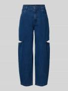 Karo Kauer Barrel Jeans mit seitlichen Cut Outs in Blau, Größe XL