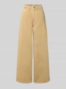 Stefanel Wide Leg Jeans im 5-Pocket-Design in Beige, Größe 34