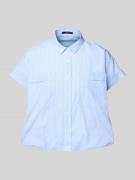 Windsor Relaxed Fit Hemdbluse mit aufgesetzten Brusttaschen in Hellbla...