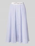 Tommy Hilfiger Ausgestellter Midi-Rock aus reiner Baumwolle in Hellbla...
