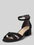 Tamaris Sandaletten mit Velourslederoptik in Black, Größe 36