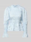 YAS Bluse in tailliertem Schnitt mit Smok-Details Modell 'RAVA' in Hel...