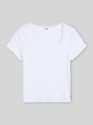 Levi's® Slim Fit T-Shirt aus Baumwoll-Mix in Offwhite, Größe L
