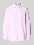Tommy Hilfiger Relaxed Fit Hemdbluse aus reiner Baumwolle in Rosa, Grö...