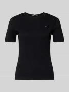 Tommy Hilfiger Slim Fit T-Shirt aus reiner Baumwolle in Black, Größe L