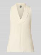 BOSS Regular Fit Blusentop aus reiner Seide Modell 'BOLARU' in Offwhit...
