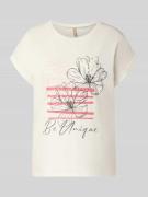 Soyaconcept T-Shirt mit fixiertem Ärmelaufschlag Modell 'RINA' in Rosa...