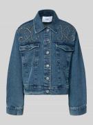 YAS Jeansjacke mit Perlen Modell 'VISION' in Jeansblau, Größe 34