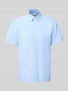 JOOP! Jeans Regular Fit Freizeithemd aus Leinen-Baumwoll-Mix in Hellbl...