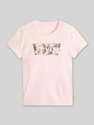 Levi's® Regular Fit T-Shirt mit Logo-Print in Rosa, Größe L