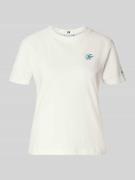 Tommy Hilfiger Regular Fit T-Shirt aus Baumwoll-Mix in Ecru, Größe L