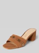 Guess Sandalette aus Leder mit Blockabsatz Modell 'GAURI2' in Cognac, ...